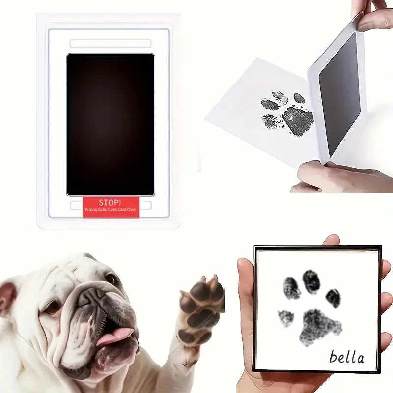 Pet Paw Print Ink Pad - Hassle-Free Footprint Kit for Dogs - Non-Toxic, Long-Lasting Memories, Ideal Memorial Gift