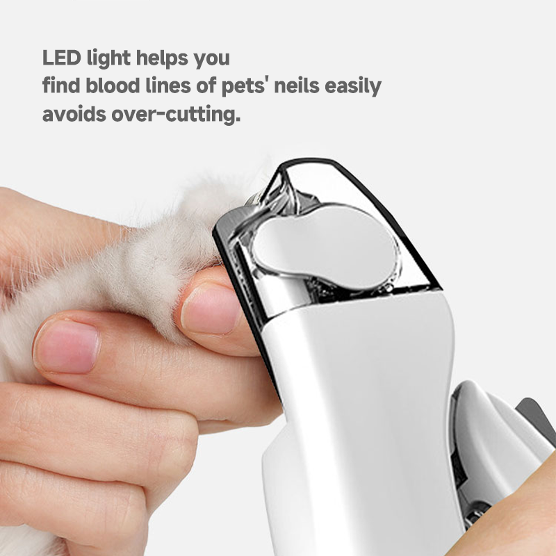 Beginner-Friendly Pet Nail Clippers with LED Bloodline Light, Splashproof Nail Grinder for Safe and Easy Grooming of Dogs and Cats