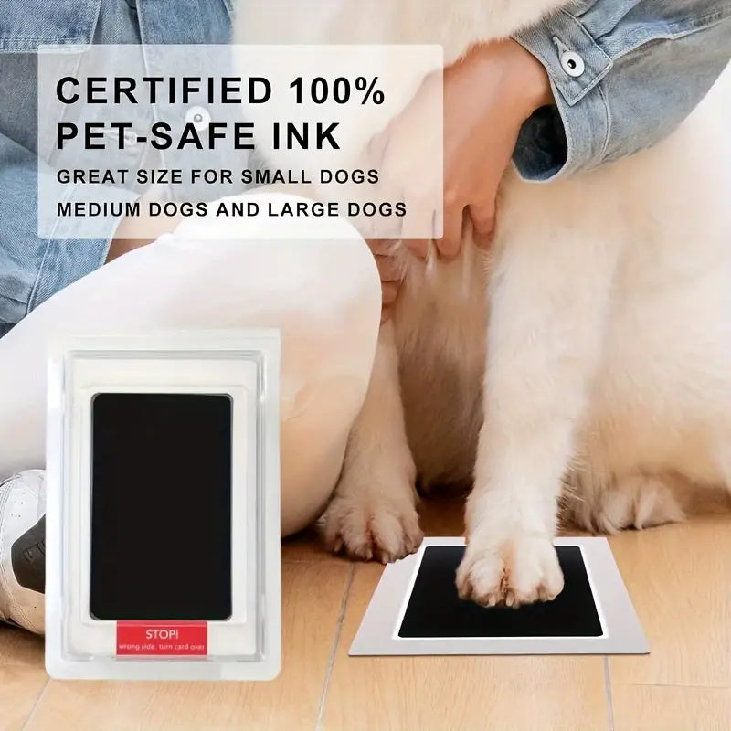 Pet Paw Print Ink Pad - Hassle-Free Footprint Kit for Dogs - Non-Toxic, Long-Lasting Memories, Ideal Memorial Gift