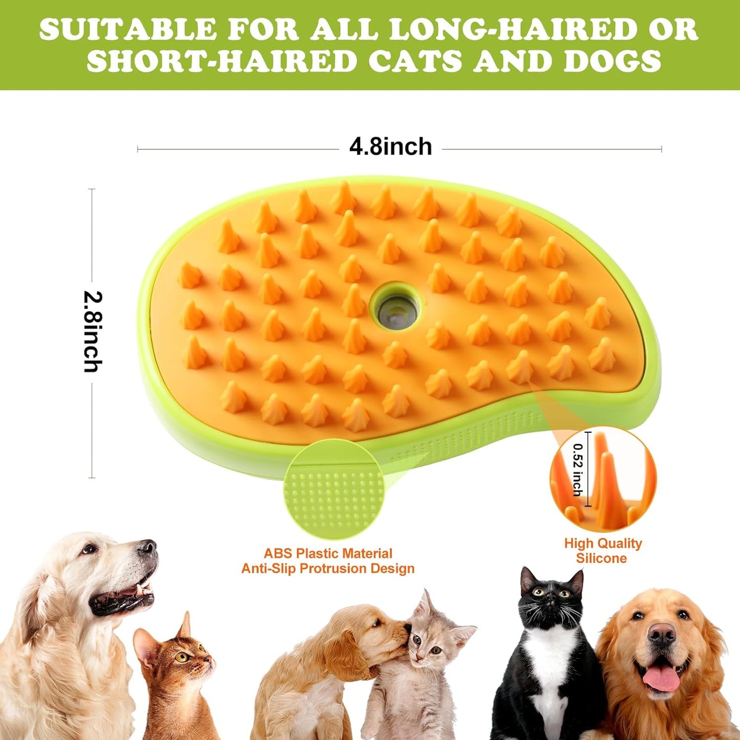 Cat Steam Brush, New 3 in1 Steamy Pet Hair Brush Cleanser Vapor for Dogs, Cat Mist Brush, Cat Bath Brush with Steamer Water, Steaming Grooming Pet Brush for Shedding, Pet Cat Spray Comb with Steam