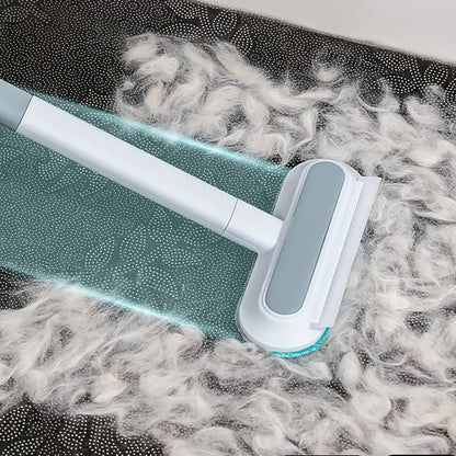 Double-sided Pet Hair Removal Brush, 3 In 1 Pet Hair Remover With Scraper And Crevice Brush, Long Handle Manual Electrostatic Sticky Lint Pet Hair Dust Brush, Carpet Pet Dog Cat Hair Remover Brush, For Clothing, Sofa, Furniture, Bedding, Carpet