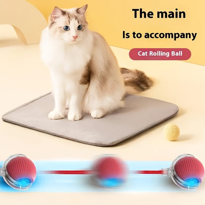 Interactive Rolling Dog Ball, Self Rolling Dog Ball Interactive Cat Toys Automatic Cat Toy Self Moving Dog Toys, 360° Smart Automatic Rolling Ball Toy Electric Dog Balls for Dog/Cat