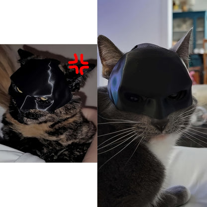 Batman Mask for Cat, Bat Cat Avenger Mask - Funny Pet Cosplay Accessory for Halloween, Durable Plastic, No Batteries Required