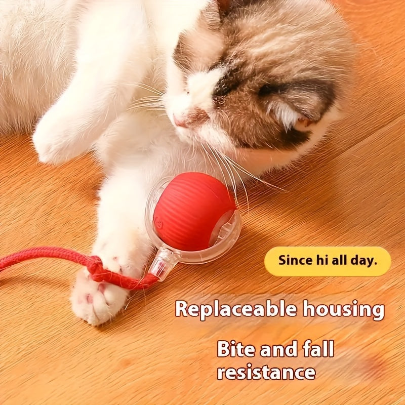 Interactive Rolling Dog Ball, Self Rolling Dog Ball Interactive Cat Toys Automatic Cat Toy Self Moving Dog Toys, 360° Smart Automatic Rolling Ball Toy Electric Dog Balls for Dog/Cat